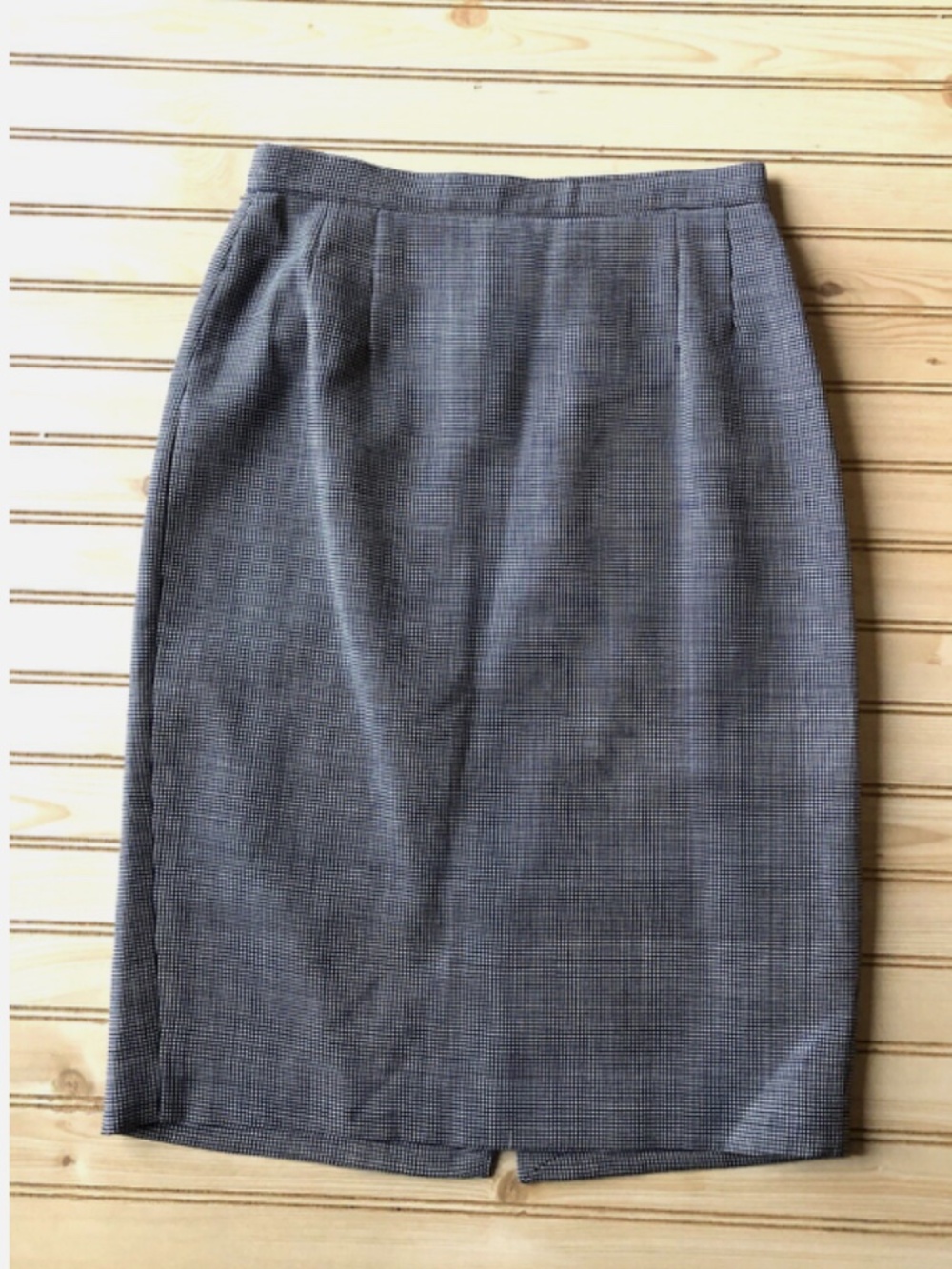 Giorgio Armani Le Collezioni Business Pencil Classic Mini Check Wool Skirt  42/8